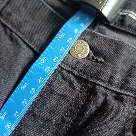 OLD NAVY DISTRESSED BLACK JEAN SHORTS RAW HEM - Picture 5 of 7